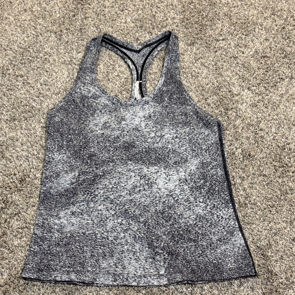 lululemon athletica Charcoal and Light Gray Tank Top